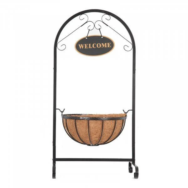 14In Saxon Basket Welcome Planter 4 14In Saxon Basket Welcome Planter - Image 2