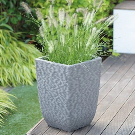 Cotswold Planter Tall Square 33cm Marble Green 3 Cotswold Planter Tall Square 33cm Marble Green