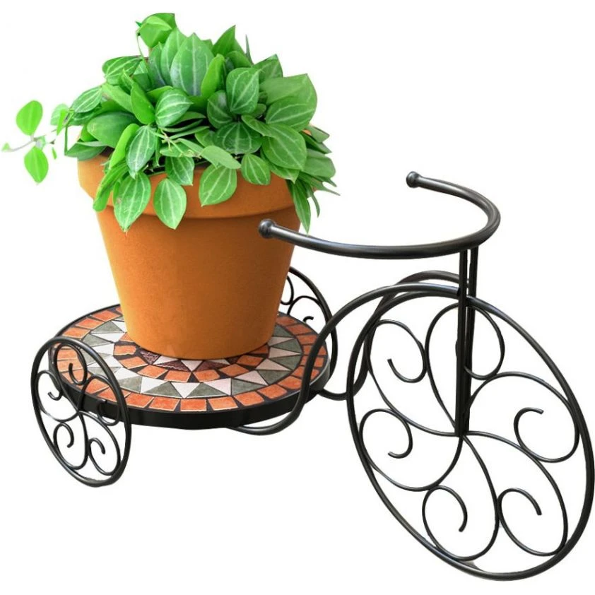 Rustica Italia Tricycle Mosaic Tile Plant Stand 3 Rustica Italia Tricycle Mosaic Tile Plant Stand