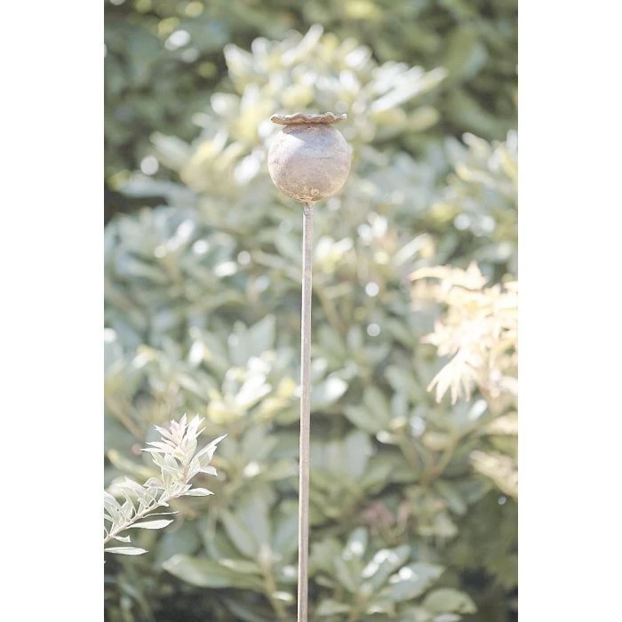 Rusty Plant Stake Poppy Large 3 Rusty Plant Stake Poppy Large